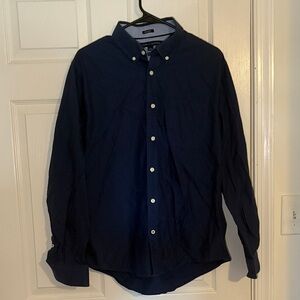 Tommy Hilfiger Navy Blue Casual Button-Down Shirt
